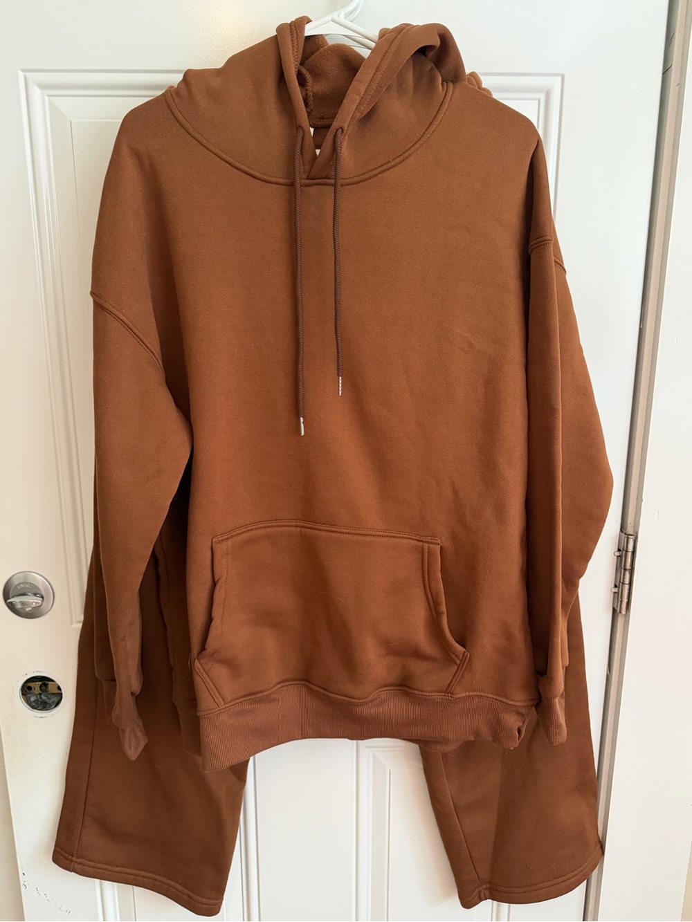 SHEIN Brown Crewneck Hoodie Sweatshirt